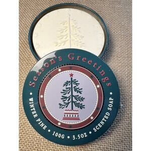 Christmas Holiday Soap in a Tin--Collectible Vintage Pier One